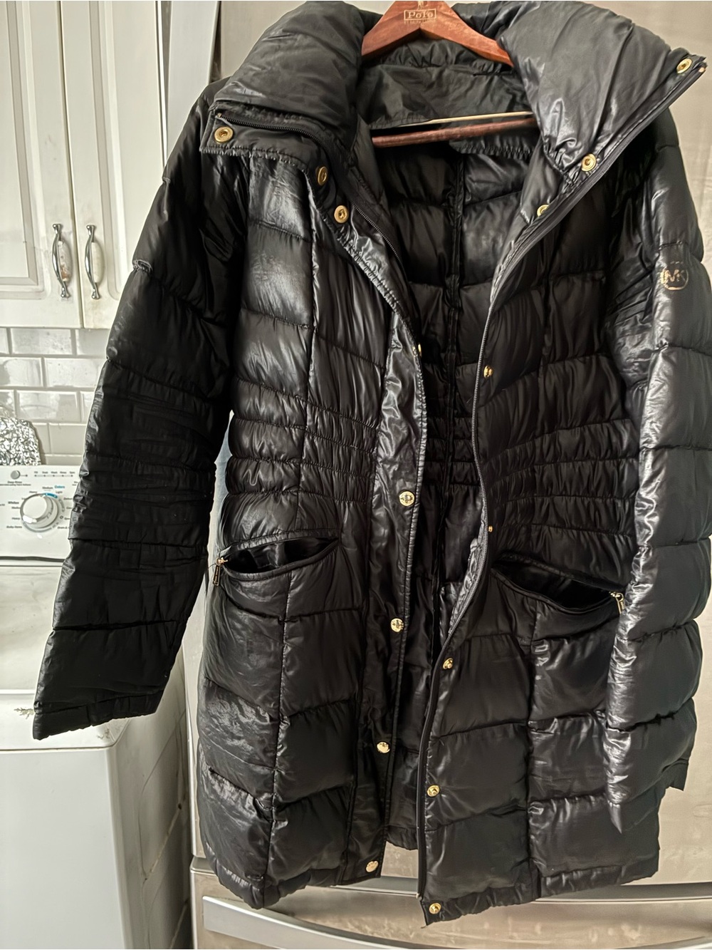 Women's Black Quilted Puffer Coat - Classic Winter Jacket Michael Kors